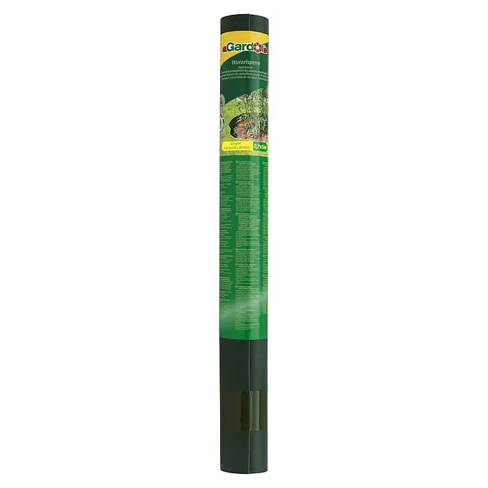 Gardol Wurzelsperre - Polypropylen, 5 x 0,7 m - Ein aufrechter Zylinder mit Gardol Wurzelsperre, der Gartenprodukte zur Wurzelkontrolle anbietet.