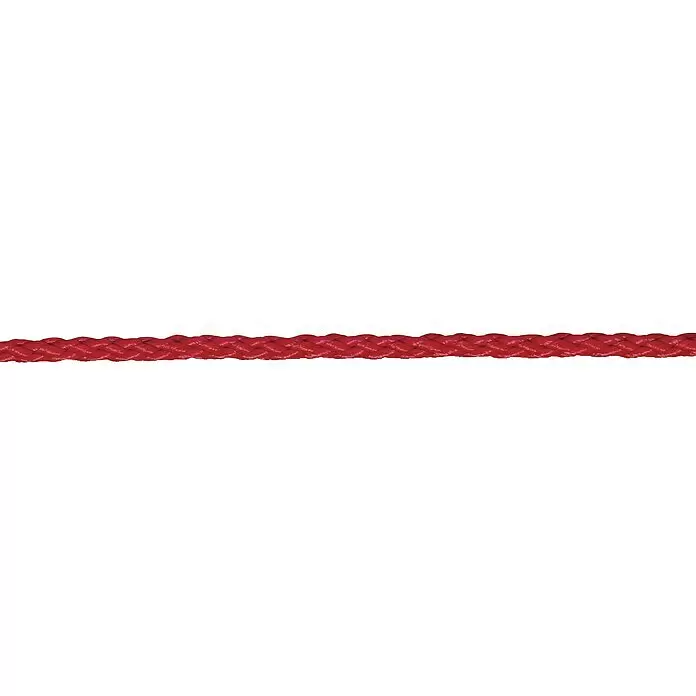 Stabilit Cuerda por metros - Diámetro: 3 mm, Plástico, Rojo, Carga soportada: 18 kg - Segmento de cuerda trenzada roja.
