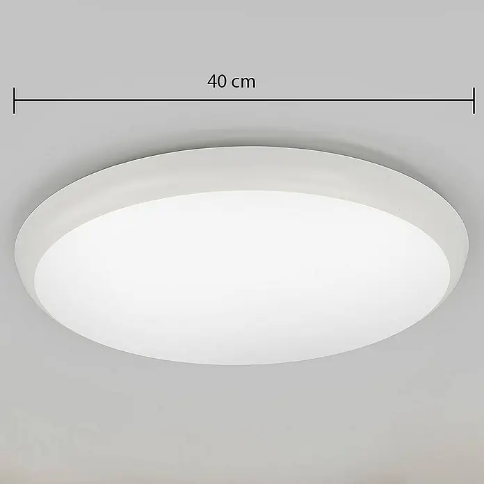 Arcchio Deckenleuchte Augustin - L x B x H: 40 x 40 x 5,2 cm, weiß / opal, weiß / opal