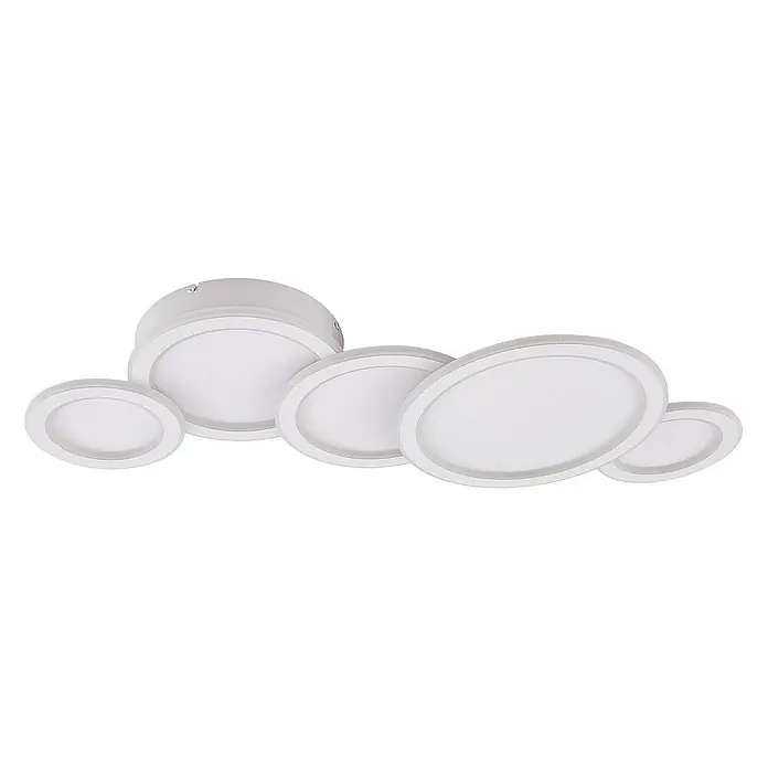 Lucande Deckenleuchte Diala - L x B x H: 96 x 33,5 x 10 cm, weiß / opal