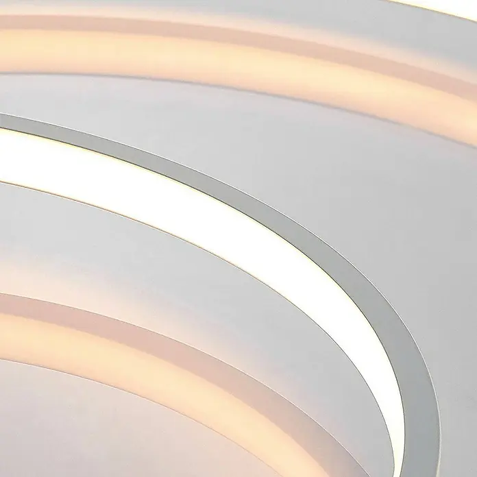 Lindby Deckenleuchte Nerwin - L x B x H: 59,5 x 60,5 x 6 cm, weiß / opal