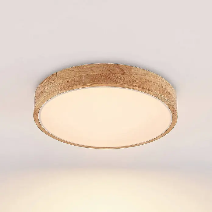 Lindby Deckenleuchte Milada - Holz hell, Holz hell