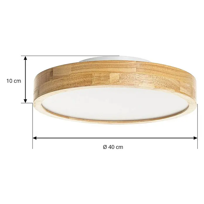Lindby Deckenleuchte Milada - Holz hell, Holz hell