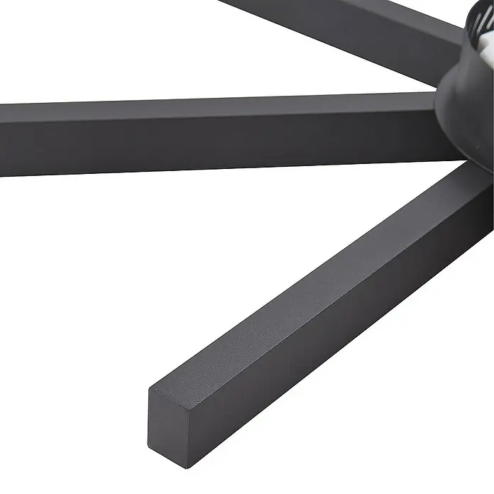 Lucande Deckenleuchte Tjado - L x B x H: 70 x 70 x 8 cm, schwarz, schwarz