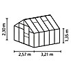 Vitavia Gewächshaus (3,21 x 2,57 x 2,3 m, Farbe: Smaragd, Polycarbonat, 4 mm)