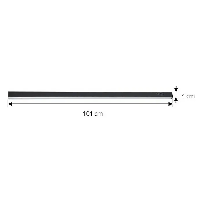 Lucande Deckenleuchte Teniona - L x B x H: 101 x 4 x 4 cm, schwarz