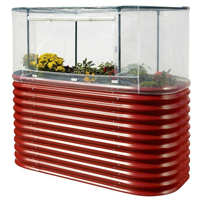 Vitavia Hochbeet-Abdeckung (158 x 78 x 95 cm, Farbe: Transparent, PE-Folie)