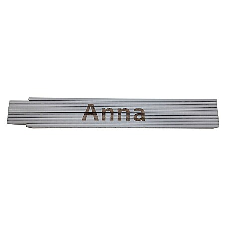 Heka Zollstock (Aufdruck: Anna, Länge: 2 m, Weiß)