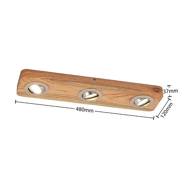 Lindby Deckenleuchte Mikari - Holz hell, Holz hell