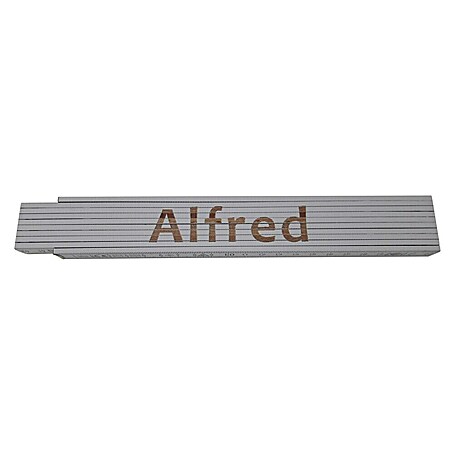 Heka Zollstock (Aufdruck: Alfred, Länge: 2 m, Weiß)