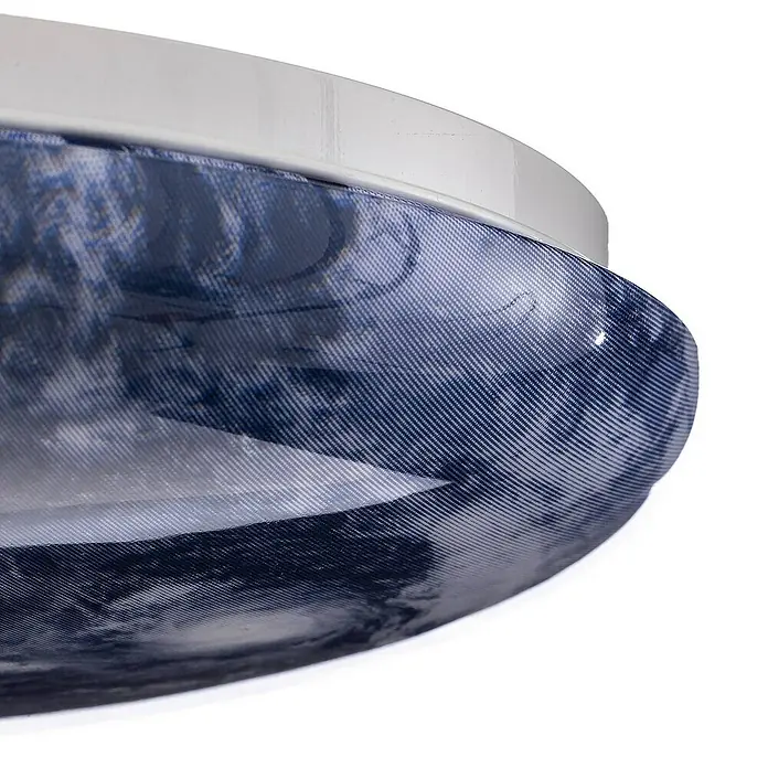 Lindby Deckenleuchte Orbi - L x B x H: 38 x 38 x 9 cm, blau