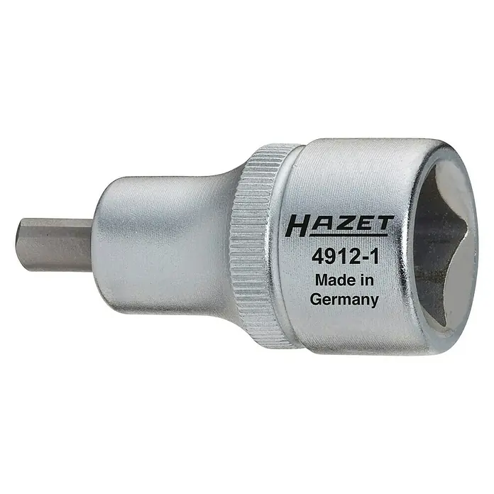 Hazet Radlagergehäuse-Spreizer 4912-1Schlüsselweite: 5,5 x 8 mm, Antriebsgröße: ½″ - Abbildung eines HAZET 4912-1 Steckschlüsseleinsatzes mit Innenvielzahnprofil, hergestellt in Deutschland, für professionelle Anwendungen.