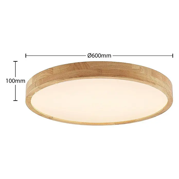 Lindby Deckenleuchte Lanira - Holz hell