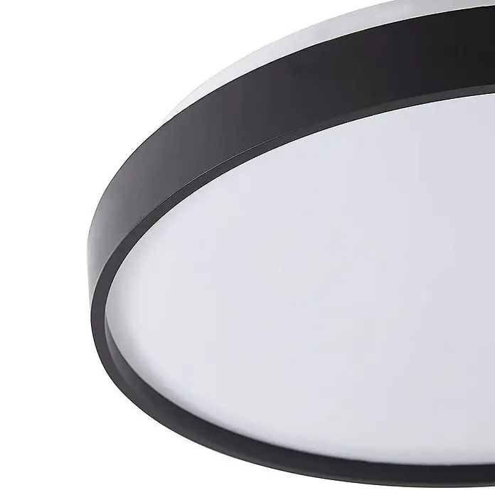 Lindby Deckenleuchte Mirren - L x B x H: 38 x 38 x 6,5 cm, schwarz