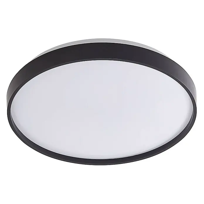 Lindby Deckenleuchte Mirren - L x B x H: 38 x 38 x 6,5 cm, schwarz