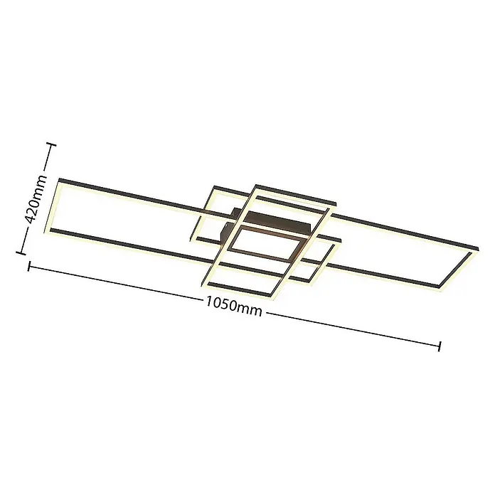 Lindby Deckenleuchte Caitilin - alu / grau / zink