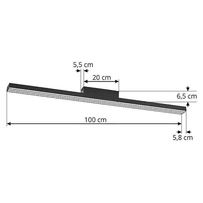 Lucande Deckenleuchte Leicy - schwarz