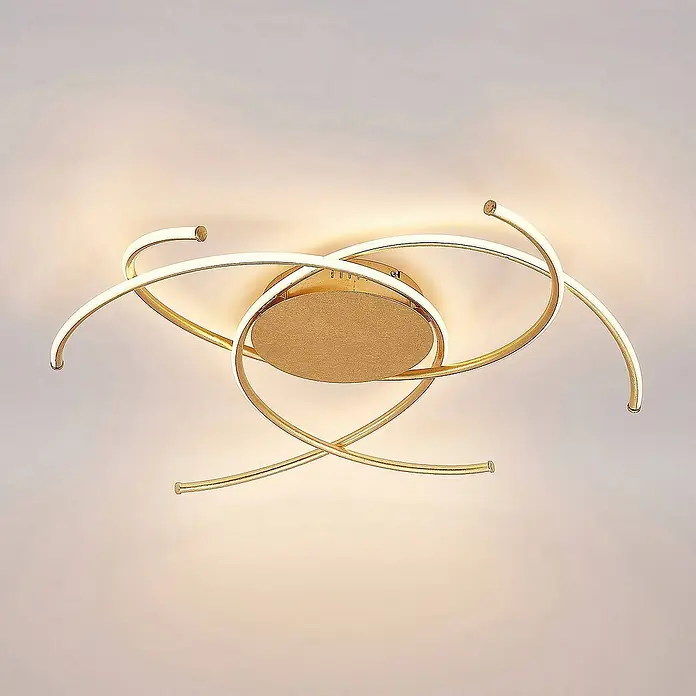 Lindby Deckenleuchte Yareli - messing / gold