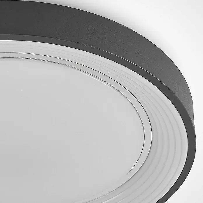 Lindby Deckenleuchte Lindum - alu / grau / zink