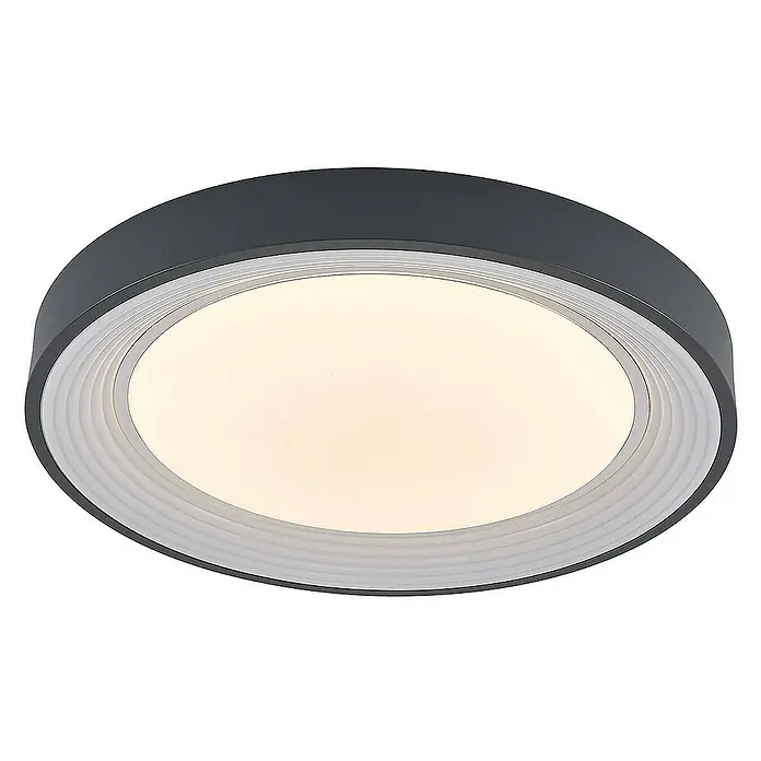 Lindby Deckenleuchte Lindum - alu / grau / zink