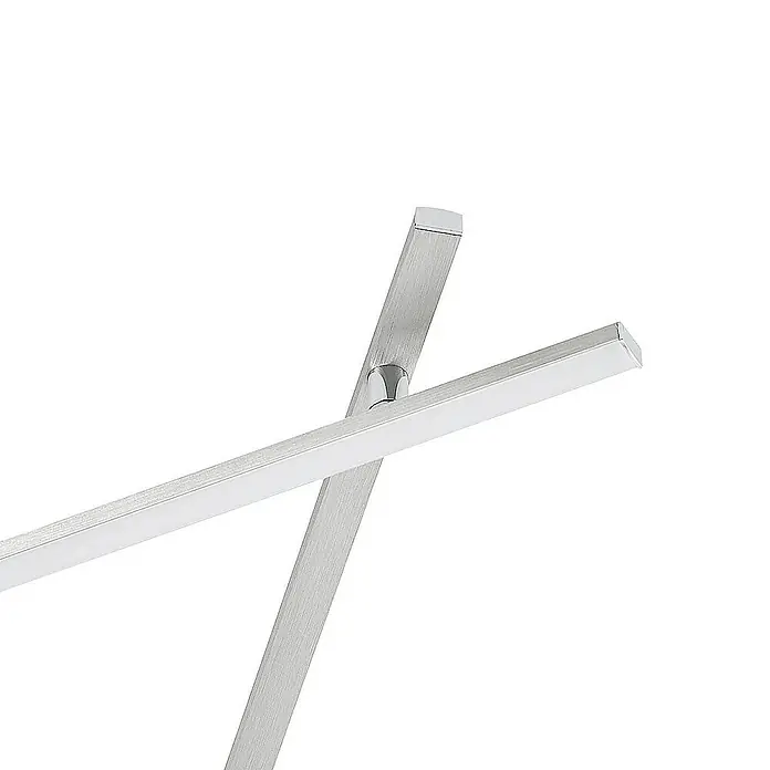 Lindby Deckenleuchte Kerem - L x B x H: 345 x 58 x 7 cm, alu / grau / zink