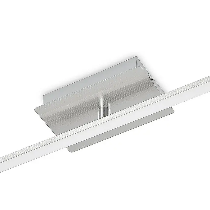 Lindby Deckenleuchte Kerem - L x B x H: 345 x 58 x 7 cm, alu / grau / zink