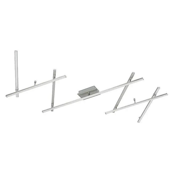 Lindby Deckenleuchte Kerem - L x B x H: 345 x 58 x 7 cm, alu / grau / zink