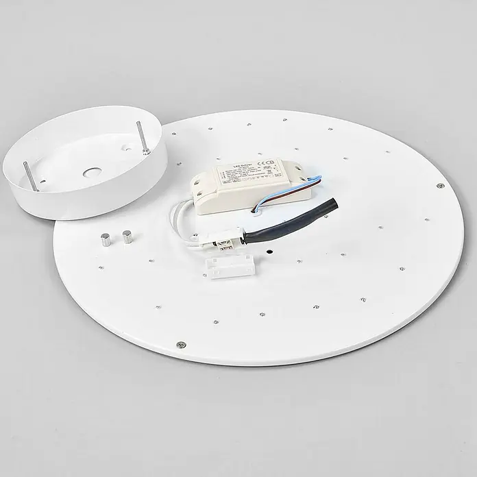 Lindby Deckenleuchte Saira - L x B x H: 40 x 40 x 10,5 cm, weiß / opal