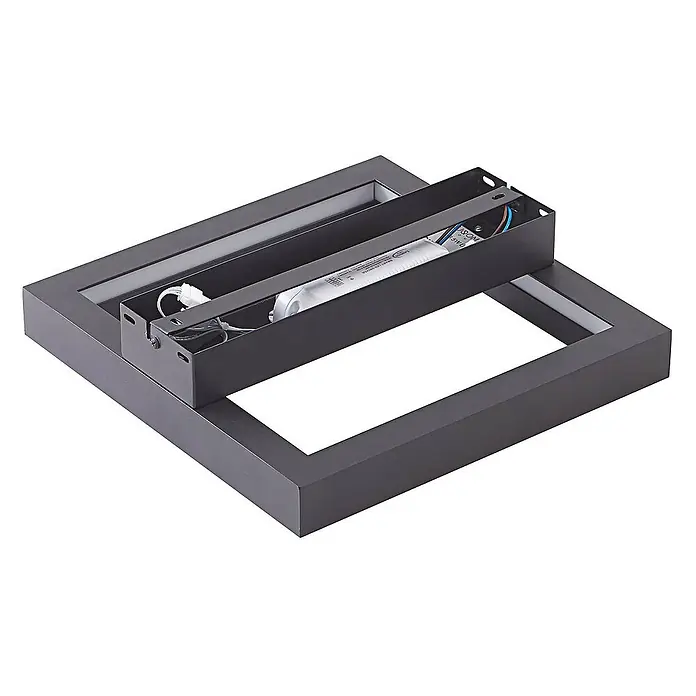 Lucande Deckenleuchte Tjado - L x B x H: 30 x 30 x 7,7 cm, schwarz, schwarz