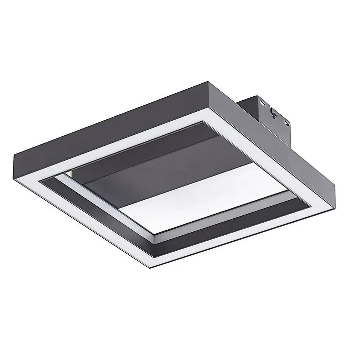 Lucande Deckenleuchte Tjado - L x B x H: 30 x 30 x 7,7 cm, schwarz, schwarz