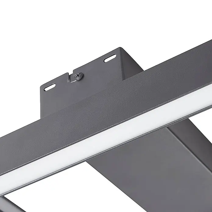 Lucande Deckenleuchte Tjado - L x B x H: 30 x 30 x 7,7 cm, schwarz, schwarz