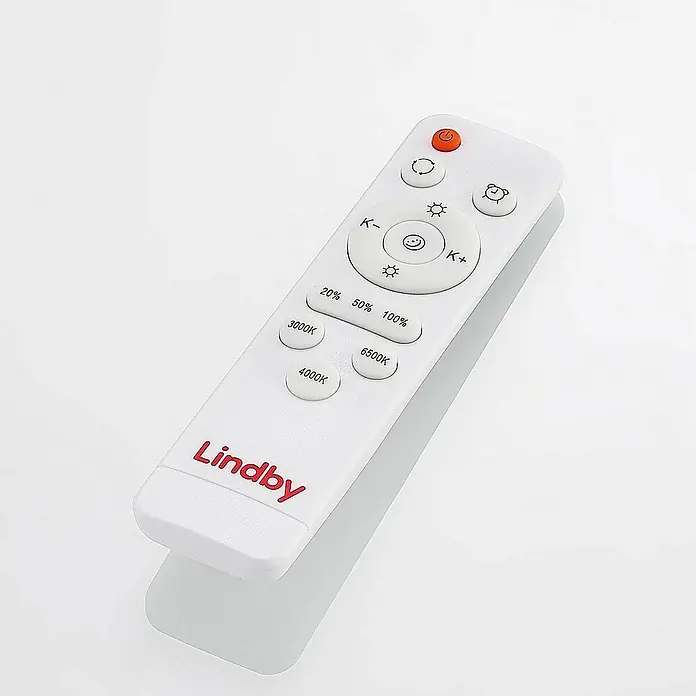 Lindby Deckenleuchte Hudsona - L x B x H: 49 x 49 x 9 cm, Holz dunkel