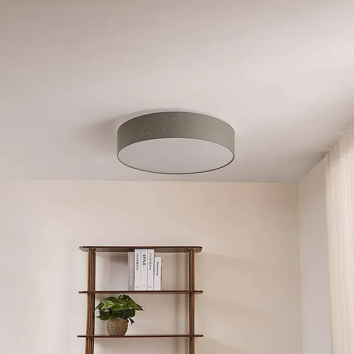 Lindby Deckenleuchte Ellamina - alu / grau / zink
