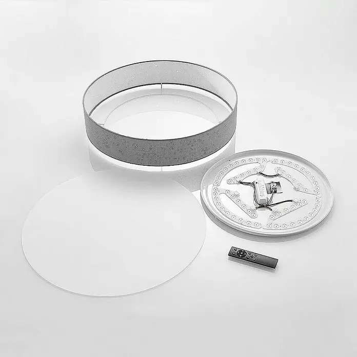 Lindby Deckenleuchte Ellamina - alu / grau / zink