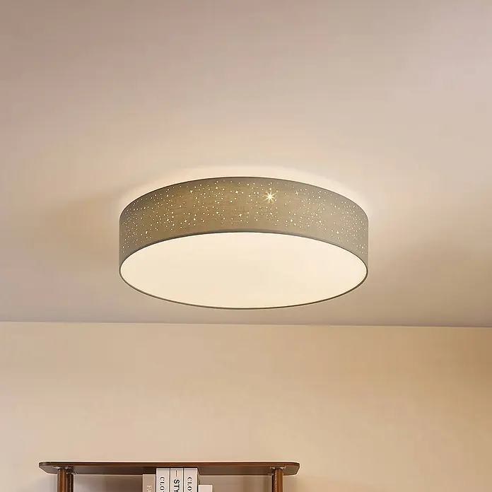 Lindby Deckenleuchte Ellamina - alu / grau / zink