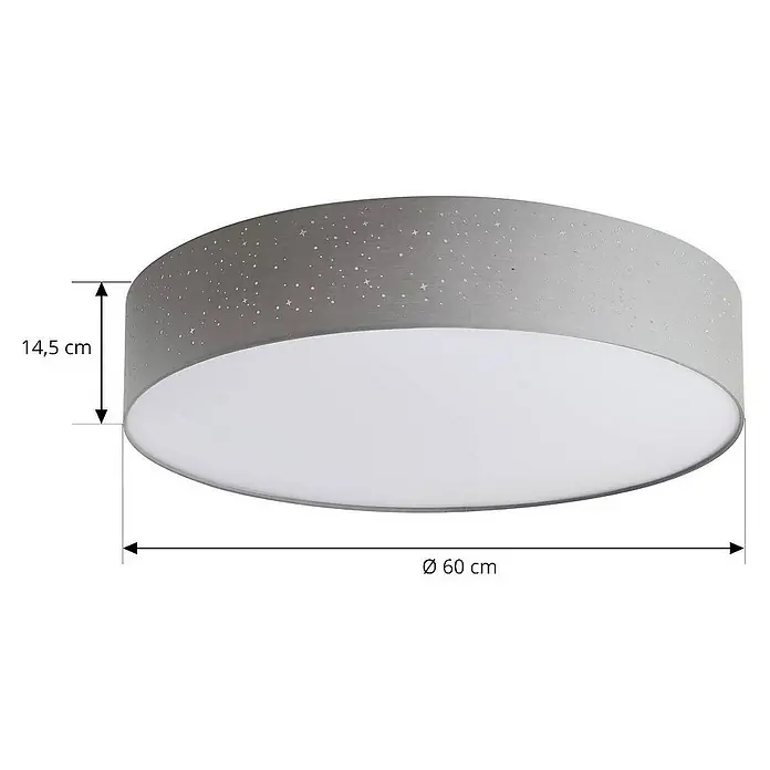 Lindby Deckenleuchte Ellamina - alu / grau / zink