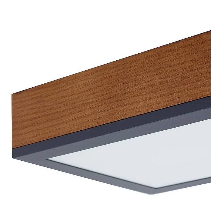 Lindby Deckenleuchte Laviona - L x B x H: 80 x 20 x 7,8 cm, Holz hell