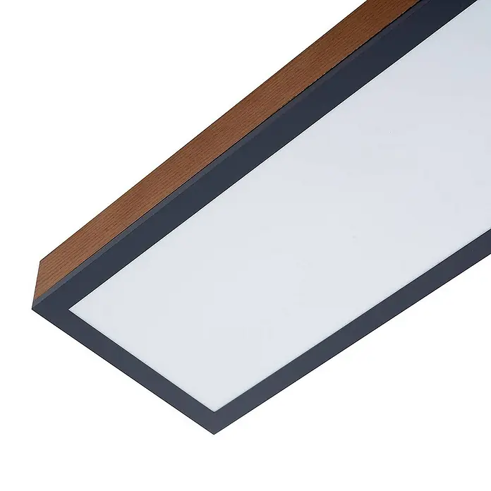 Lindby Deckenleuchte Laviona - L x B x H: 80 x 20 x 7,8 cm, Holz hell