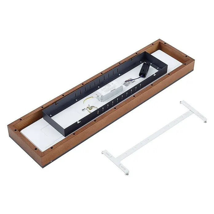 Lindby Deckenleuchte Laviona - L x B x H: 80 x 20 x 7,8 cm, Holz hell