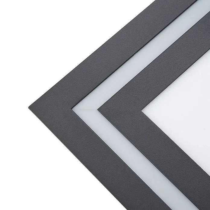 Lucande Deckenleuchte Leicy - L x B x H: 64 x 64 x 4,65 cm, schwarz