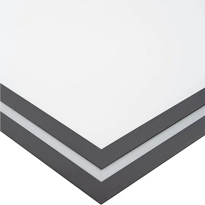 Lucande Deckenleuchte Leicy - L x B x H: 64 x 64 x 4,65 cm, schwarz