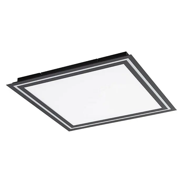 Lucande Deckenleuchte Leicy - L x B x H: 64 x 64 x 4,65 cm, schwarz