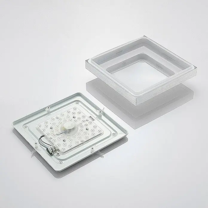 Lindby Deckenleuchte Mirco - alu / grau / zink