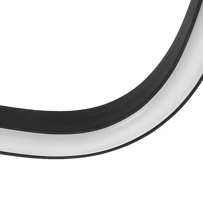 Lucande Deckenleuchte Amiya - L x B x H: 47,6 x 40 x 5,5 cm, schwarz
