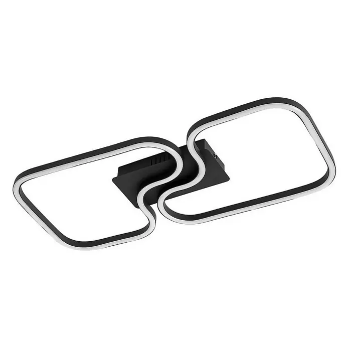Lucande Deckenleuchte Amiya - L x B x H: 64 x 27,5 x 6,2 cm, schwarz