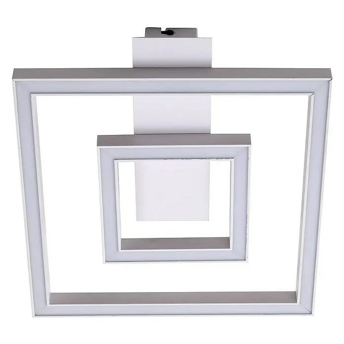 Lindby Deckenleuchte Madamo - L x B x H: 30 x 30 x 6 cm, weiß / opal, weiß / opal