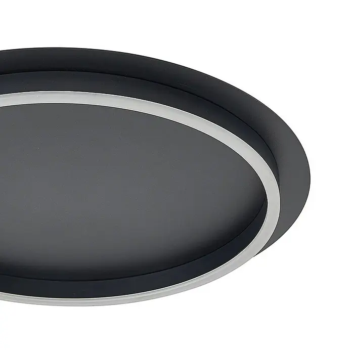 Lindby Deckenleuchte Kunis - L x B x H: 46 x 46 x 6,2 cm, schwarz