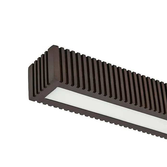 Lucande Deckenleuchte Emara - L x B x H: 100 x 6 x 5 cm, Holz dunkel