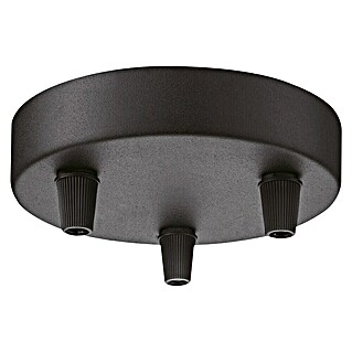 Home Sweet Home Plafondhouder voor lamp (3 voudig, Zwart, Metaal, 12 cm)