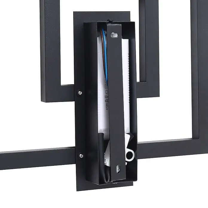 Lindby Deckenleuchte Madamo - L x B x H: 30 x 30 x 6 cm, schwarz, schwarz